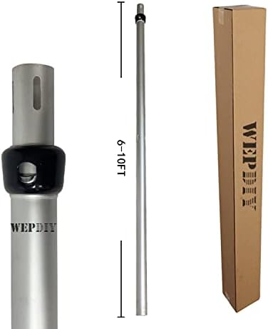 Portable Pipe and Drape Heavy Duty Backdrop Stand, ADJ Metal Frame and Heavy Metal Base for Wedding, Birthday Party, Photography Backdrop(1*ADJ UprightPole 6-10FT)