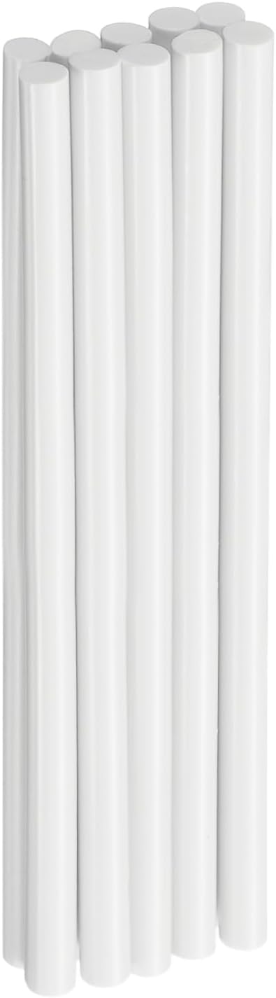 HARFINGTON 10pcs Hot Glue Sticks 0.28" Dia x 5.91" Long EVA Mini Hot Melt Adhesive Glue Stick for Hot Melt Gun Wood Plastic Glass Flowers Fabrics Foam, White