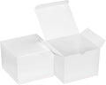 Xxcxpark 30 PCS White Gift Boxes 5x5x3.5 Inches, Decorative Party Favor Kraft Paper Gift Packaging Box with Lid for DIY Crafting, Cube, Cupcake, Kraft Present Boxes for Birthday, Wedding