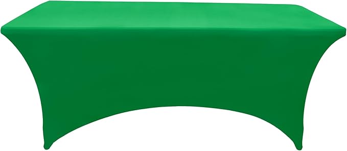 2-Pack 4ft Spandex Table Covers for Rectangular Folding Tables - Wrinkle Resistant Stretch Tight Table Cloths - Ultimate Fitted Table Protector for Parties, Banquet, and Wedding