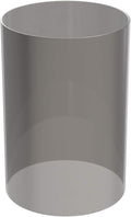 Electroplated Glass Hurricane Mirror Effect Cylinder Candle Holder Bottomless Glass Sleeve Lamp Shade Replacement (Grey,2.5X8)