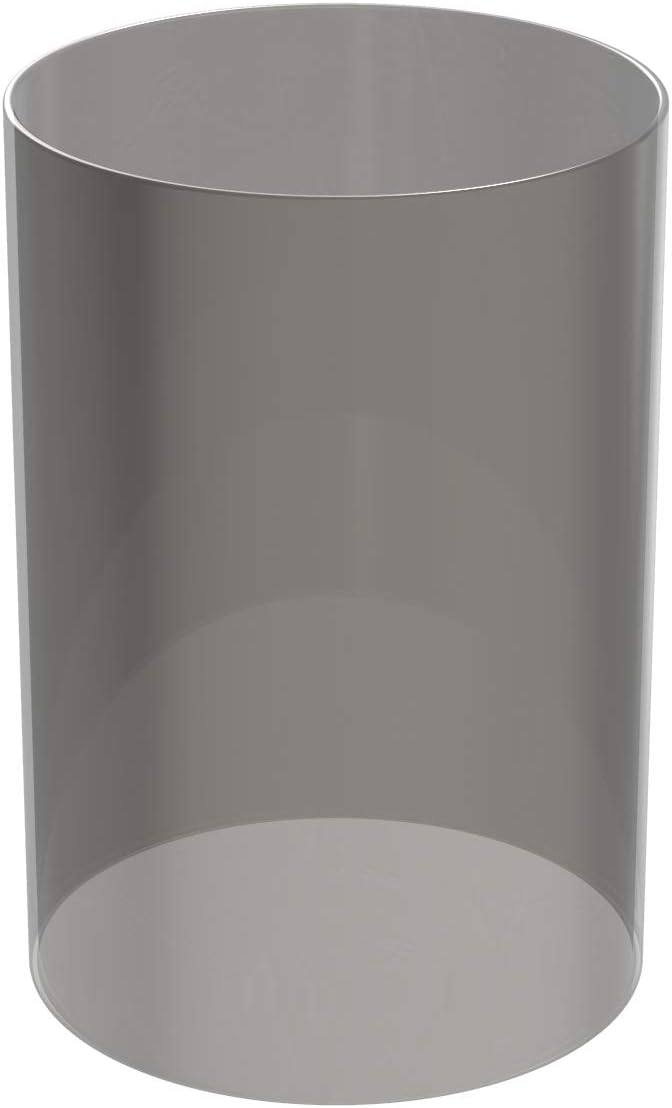 Electroplated Glass Hurricane Mirror Effect Cylinder Candle Holder Bottomless Glass Sleeve Lamp Shade Replacement (Grey,4X8)
