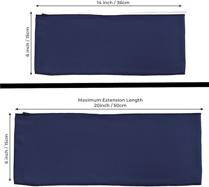 MDS Pack of 150 Spandex Chair Sashes Bows Elastic Stretch Dining Chair Bands Ties Without Slider Buckle Universal fits for Wedding Baby Shower Birthday Party Banquet Event Decoration - Navy Blue