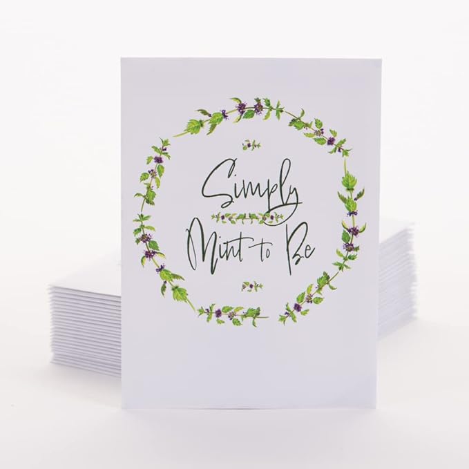 Simply Mint to Be 25 Peppermint Packets for Planting Herb Seeds Beautiful Valentines Gift Bentley Seed Co