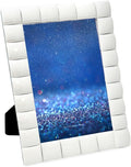 Isaac Jacobs Decorative Sparkling Jewel Picture Frame, Photo Display & Home Décor (5x7, White)