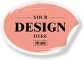 Custom Stickers Personalized Labels - Customized Stickers with Any Design Image Logo Text,Custom Thank You Label Stickers,Custom Stickers for Business Logo,100 Labels (Oval,1.5"x1")