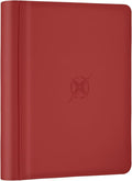 Trading Card Binder, Card Binder 9 Pocket for Trading Cards, Holds 540 Cards, Zippered Premium Card Collection Binder Album for Game Card, Sports Card, Yugioh, MTG (Red)