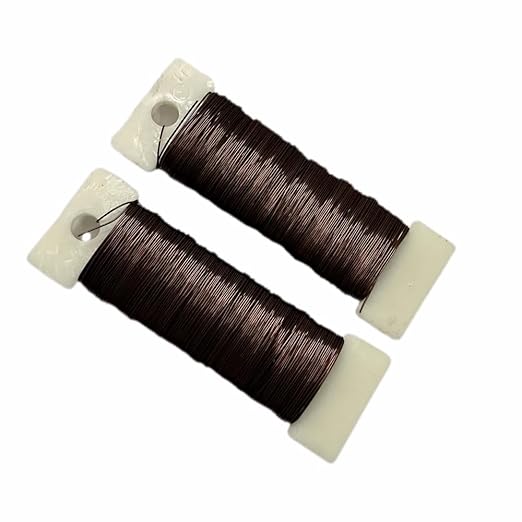 76Yards 26Gauge Coffee Colour Metal Floral Wire Flexible Paddle Florist Garden Wire for Flower Arrangement,Crafts,Christmas Wreaths Tree,Garland.