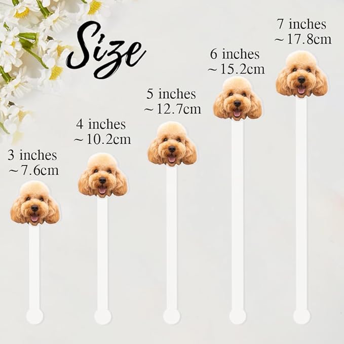 Personalized 50 pcs Double-Sided Wedding Pet Stir Sticks, Custom Dog Cat Stir Stick, Acrylic Cocktail Stirrers, Wedding Drink Stirrers, Bachelorette Party Decorations, Bridal Shower Gifts