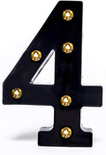 Foaky Black LED Marquee Number Lights Sign Light Up Marquee Number Lights Sign for Night Light Wedding Birthday Party Battery Powered Christmas Lamp Home Bar Decoration