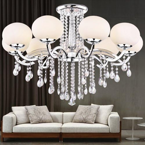Fushing 20Pcs Chandelier Crystals, Clear Teardrop Crystal Chandelier Pendants Parts Beads, Hanging Crystals for Chandeliers (38mm, Clear)