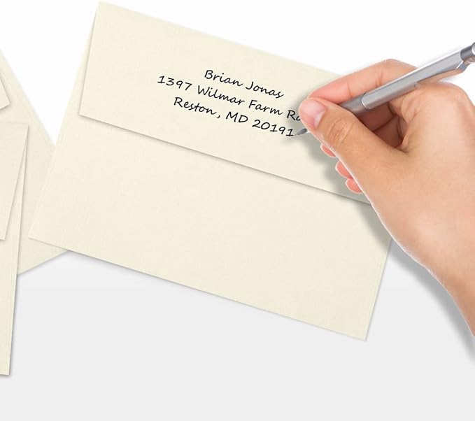 LUXPaper A7 Invitation Envelopes | Peel & Press | 5 1/4" x 7 1/4" | Natural Linen | 80lb. Text | 500 Qty