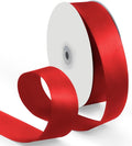 1-1/2 Inch 100 Yards Satin Ribbon Red, Solid Color Fabric Ribbon for Gift Wrapping, Wedding, Polyester Gift Ribbon for Birthday Party Decoration, Craft, Hair, Floral, Sewing