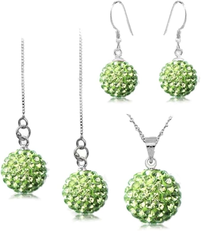 100pcs Adabele Grade A Suncatcher Crystal Rhinestone Pave Loose Beads 12mm Peridot Green Polymer Clay Disco Ball Spacers Compatible with Shamballa All Craft Jewelry Making DB12-16