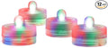 Submersible LED Lights cr2032 Battery Powered Underwater Waterproof LED Tea Light Candles for Events Wedding Centerpieces Vase Floral Xmas Holidays Home Decor Lighting(Pack of 12) (Multi-colored)