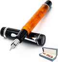 Conklin Duragraph Fountain Pen Orange Nights - Stub Nib, Premium Writing Tool for Calligraphy & Signatures