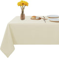 Fitable Square Tablecloth 60x60 inch Tablecloth Stain and Wrinkle Resistant Washable Polyester Table Cloth for Buffet Parties and Camping, Ivory