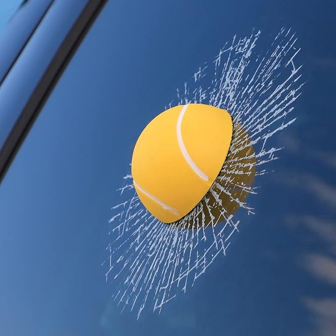 Car 3D elf Ball car Sticker, car Window Funny Creative Decorative Sticker(18cmx18cmx3cm) (Basketball)