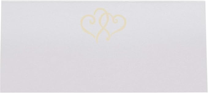 Linked Hearts Printable Place Cards, Ivory (Choose Color), Set of 150 (25 Sheets), Laser & Inkjet Printers - Wedding, Party, Dinner, and Special Events - Made in the USA