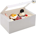 10-Set Cupcake Boxes with Inserts and Window Hold 6 Cupcakes,Cupcake Containers Bakery Cake Box,Pastry Carrier For Donut Cookie Treat Muffin Chocolate Bombs,9.4x6.3x3.9 In