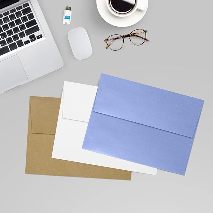 LUXPaper A7 Invitation Envelopes | Peel & Press | 5 1/4" x 7 1/4" | Vista Metallic | 80lb. Text | 250 Qty