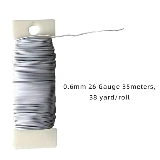 76Yards 26Gauge Black Metal Floral Wire Flexible Paddle Florist Garden Wire for Flower Arrangement,Crafts,Christmas Wreaths Tree,Garland.