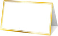 25 Premium Place Cards for Table Seating, Wedding Name Place Card with Gold Border, Tent Cards for Birthday Bridal Shower Baby Shower Reception Dinner Party Decorations -A19