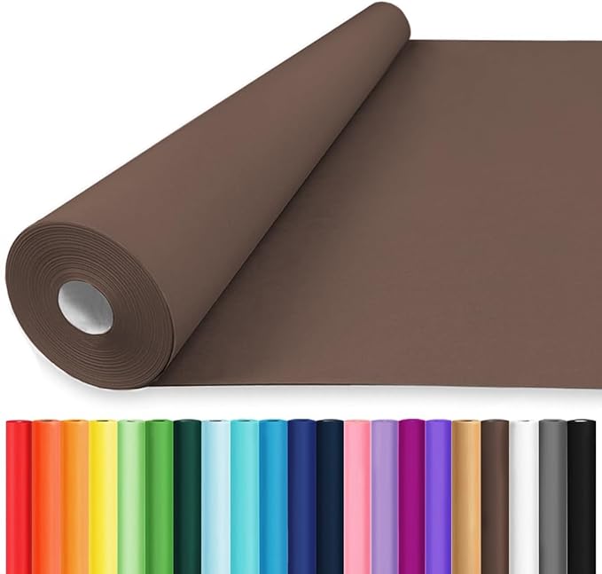 Vanhench 30"×1200" (100') Kraft Wrapping Paper Roll, Bouquet Flower Paper, Chocolate Brown Packing Paper for Wedding/Birthday/Holiday/Father's Day Gift Wrapping