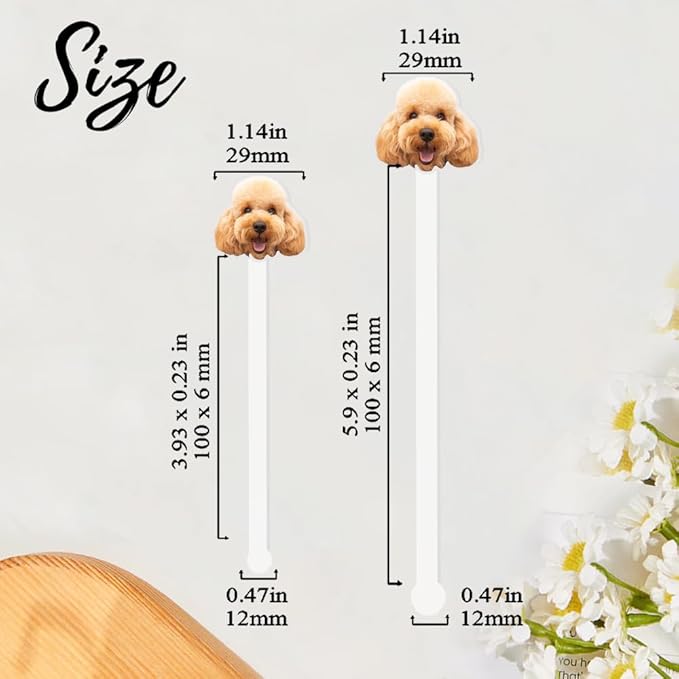 Personalized 50 Pcs Double-Sided Wedding Pet Stir Sticks, Custom Dog Cat Stir Stick, Acrylic Cocktail Stirrers, Wedding Drink Stirrers, Decor Birthday, Retirement, Bachelorette Parties