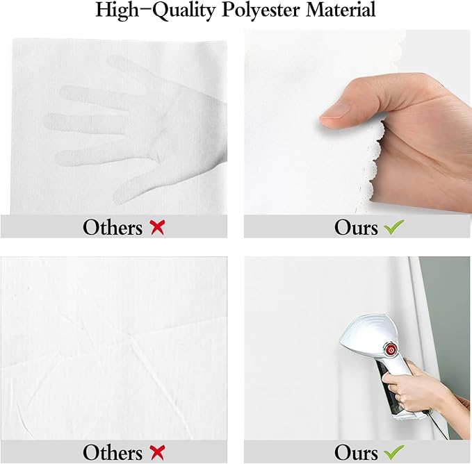 White Screen Backdrop for Photography 6x9ft Zoom Meeting, Game Live Steaming Photo Studio Shooting Props High Density Fabric Background