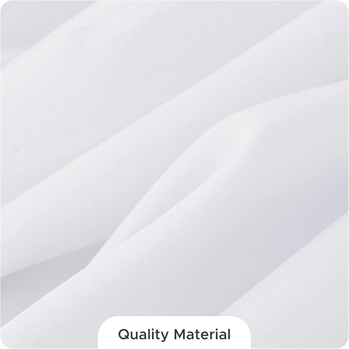 Fitable 8 Pack Rectangle Tablecloths: Stain Resistant Wrinkle Free Fabric Table Clothes, Washable Reusable Polyester Table Covers for Wedding Party Birthday Banquet Reception(White, 90x132 Inch)