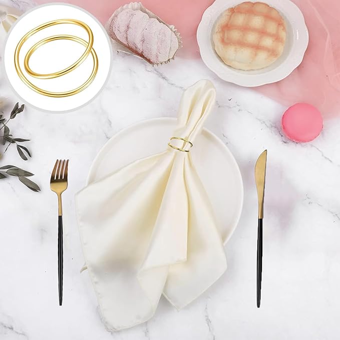 Gold Napkin Rings - 72 PCS Metal Spiral Napkin Rings(Spiral) Napkin Holders Buckles for Family Dinner, Wedding, Party,Table Decorations