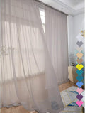 Window Light Grey Sheer Curtains 60 Inches Width 160 Inches Long 2 Panels Sheer Curtain Clear Curtains Basic Rod Pocket Panel for Home Living Room Bedroom Kids Room Yard Patio Parlor Sliding