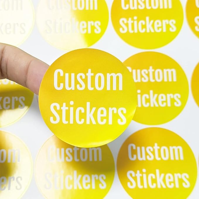 100-500 Custom Stickers Personalized Labels, Customized Stickers with Any Image Logo and Text. Custom Stickers for Business Logo Labels,etc. (Oval,1.5X1 Inch)