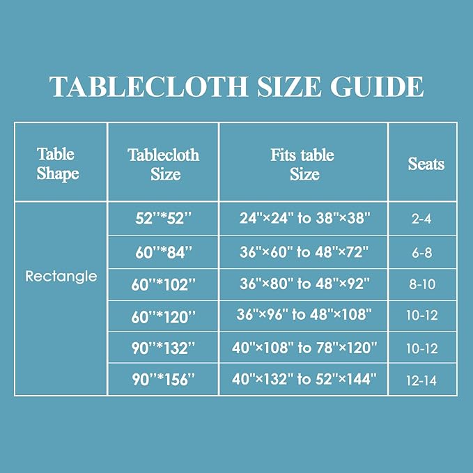 VidaFete Square Tablecloth 52 x 52 Inch Tablecloths Stain Wrinkle Resistant Polyester Dining Table Cover for Kitchen Dinning Party Wedding Rectangular Tabletop Buffet Decoration(White)