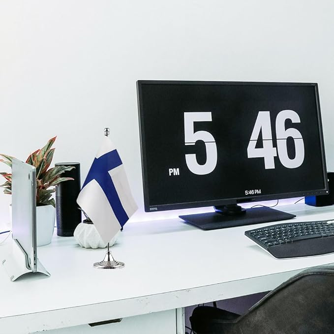 Finland Flag Finnish Flags, Small Mini Finnish Desk Flag, Used for Table Office Classroom Home Patriotic Events Decorations