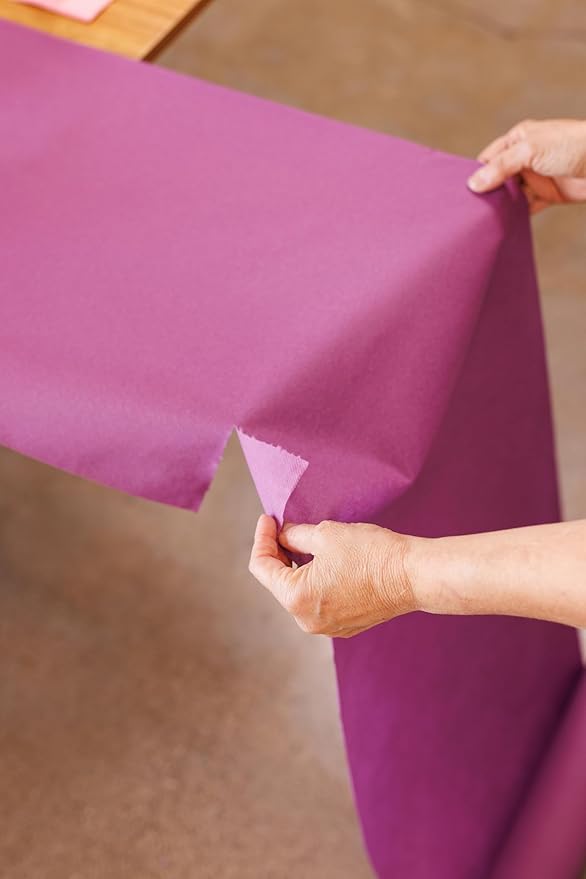 American Homestead Paper Table Runner Roll - 78 ft. Disposable Linen-Like Table Cover Roll - 20 Perforated Table Runners (16" x 48") for Parties, Weddings, and Events - Ivory