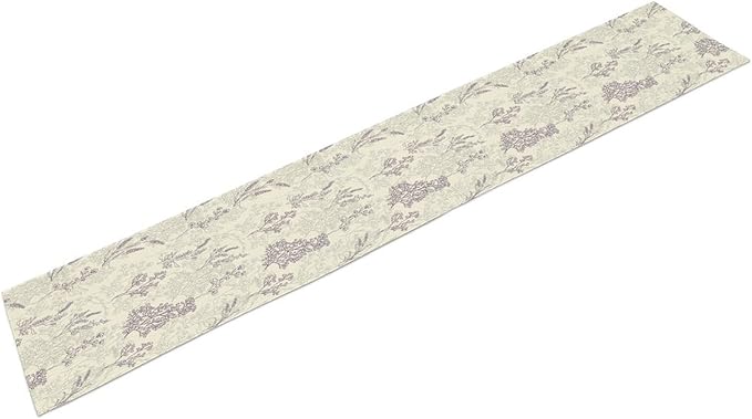 Purple Lavender Table Runner Vintage Watercolor Modern Kitchen Restaurant Decoration Suitable for Indoor and Outdoor Wedding Party Banquet Table Runner 13x120 Inch