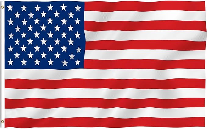 4 Pieces 3x5 Foot American Flag | US Flag Vivid Color and UV Fade Resistant - Canvas Header and Double Stitched | Lightweight Duty Outdoor Polyester US Flags with Brass Grommets (3 x 5 Ft)