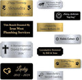 Custom Engraved Name Plates with Adhesive, Made in The USA, Personalized Pet Urn, Memorial Plaque, Picture Frame, Art Tag, Flag case (Black Plate/Silver Text, 1x3 Inch)