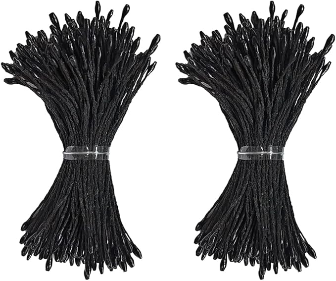 HAHIYO 1000Pcs 1mm Black Pearl Double Head Flower Pistil for Flower Making Scrapbook Decoration Mini Handmade Artificial Pistil Pearlized Floral Stamen Pollen
