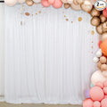 ShinyBeauty White Sequin Backdrop Curtain 2 Panels Seuqin Bakdrop 4X8FT Photo Backdrop for Party Wedding Backdrop 8FT White Glitter Backdrop Curtain for Baby Shower Decoration