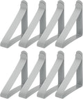 uxcell 8 Pack Tablecloth Clips, Stainless Steel Table Cloth Cover Clamps, 2.56" x 2.68" Windproof Holder Clips for Home Party Picnic Wedding Camping Dining Tables, Gray