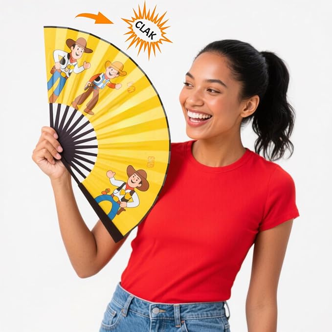 Custom Fans with Your Photo/Text - 13 Inch Personalized Folding Hand Fan for Line Dancing, Weddings, Parties | Decorative Gift for Women, Church Events & Dance Performances (150, 10 Inch)