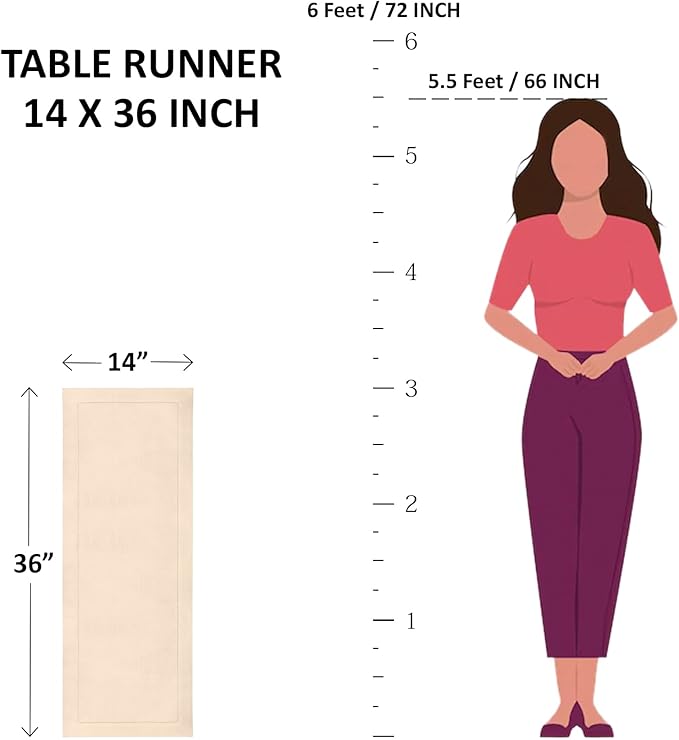 Solino Home Linen Table Runner 36 Inches - 100% Pure Linen Lilac Hemstitch Table Runner 14 x 36 Inch Ideal for Dresser and Coffee Tables - Classic Hemstitch