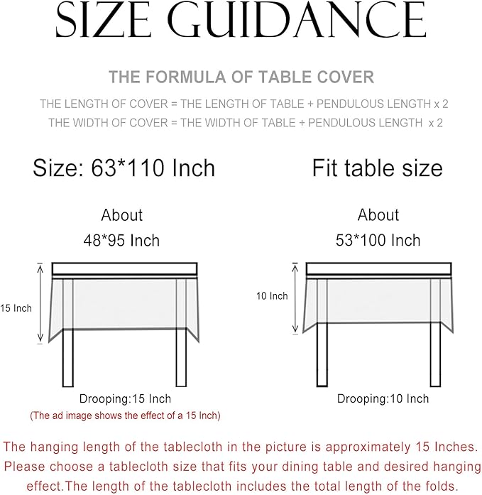 patdrea Designer French Linen Blue Tablecloth for Rectangle Table,Vintage Floral Table Cloth,Colorful Decoration Fall Cover Kitchen Dining for Thanksgiving,Tea Party,Christmas,63"x110"-Wensel