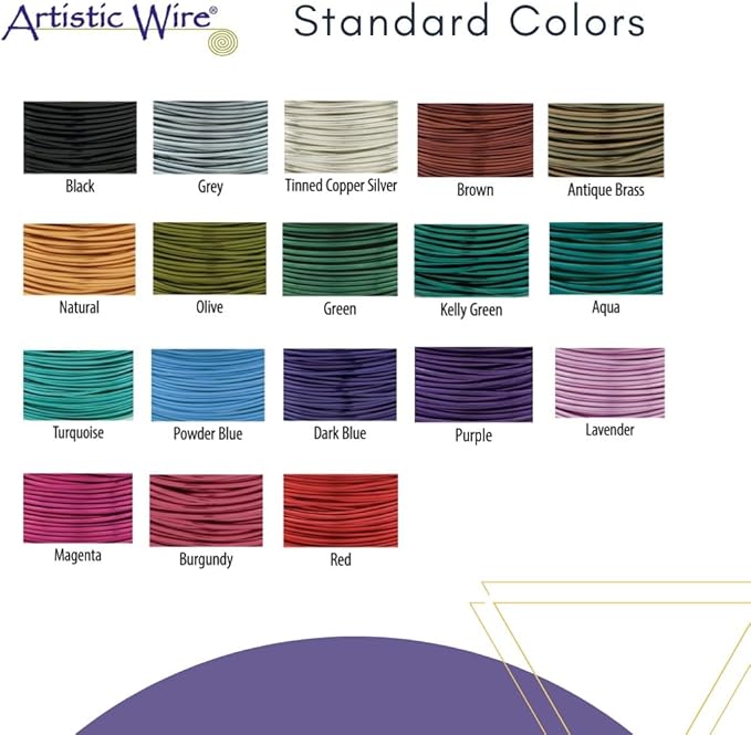 Artistic Wire, 22 Gauge Silver Plated Tarnish Resistant Colored Copper Craft Wire, Orchid, 10 yd