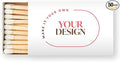 Weddingstar Matchboxes Stickers for Wedding or Event - Upload Your Own Design - Pack of 50 Pink