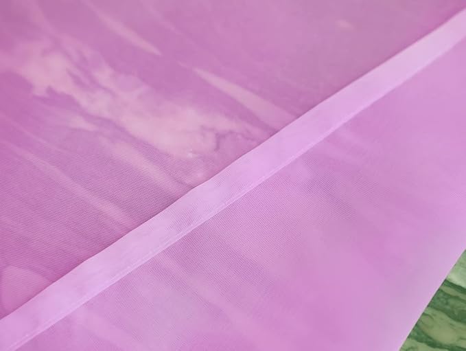Window Pink Sheer Curtains 120 Inches Long 2 Panels Sheer Curtain Basic Rod Pocket Panel for Bedroom Children Living Room Yard Kitchen (Pink, 52" W x 120" L | 2 pcs)