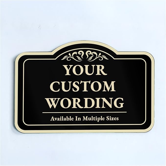 Custom Decorative Outdoor Metal Sign - Personalized Aluminum, Custom Driveway Sign, Waterproof, Black Charcoal 42x28 In
